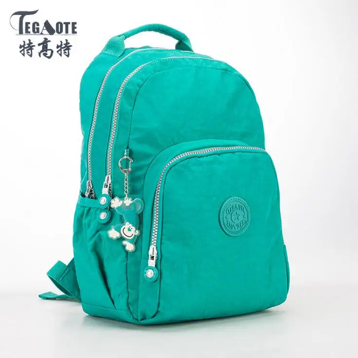 14 TEGAOTE маленький рюкзак для девочек-подростков Mochila женский рюкзак женский однотонный нейлоновый Повседневный Женский Рюкзак Студенческая сумка Sac A Dos - Цвет: 14