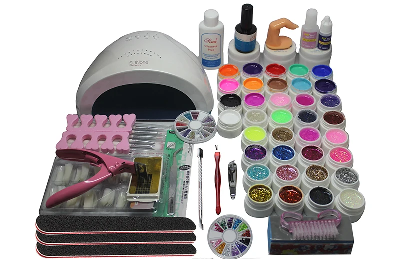 

Pro Soak-off Gel polish Top & Base Coat gel nails polish kit 48w nail lamp 36 colors art tools sets manicure set #N311