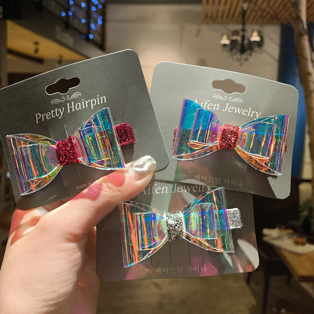 Корейский комплект из 2 предметов для девочек заколка волос с фантомным бантом