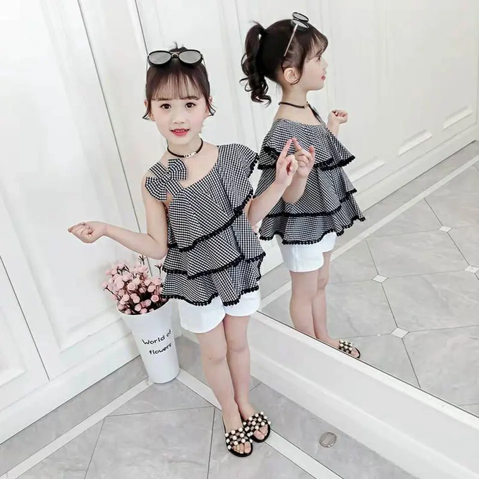 Летняя одежда для новорожденных девочек футболка с коротким рукавом + штаны