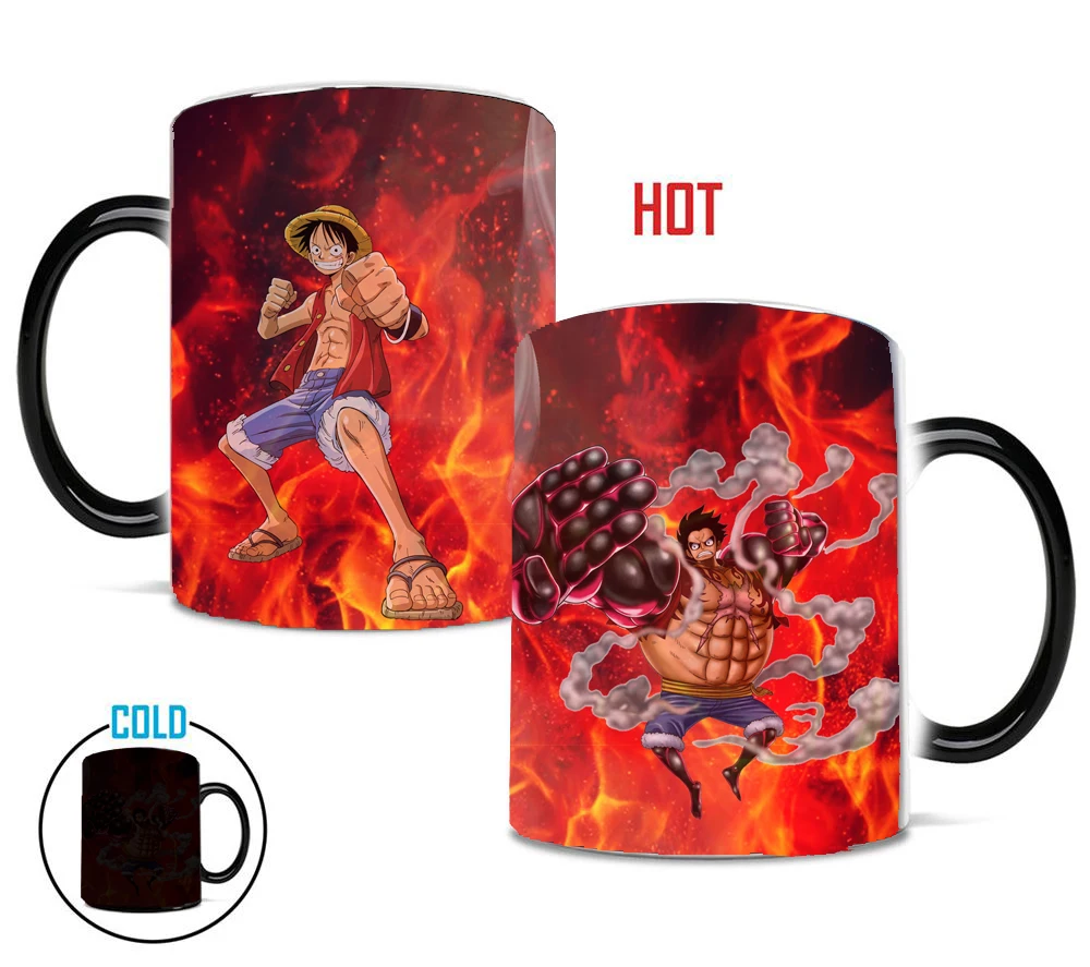 One piece gear 4 luffy Ace Zoro волшебная кружка меняющая цвет волшебные кружки для кофе чашка moring молочная чашка кружки подарок