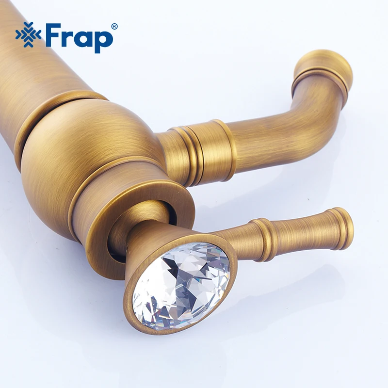 Новый смеситель для раковины Frap латунь ванная комната балкон винтажный стиль одна ручка горячей и холодной