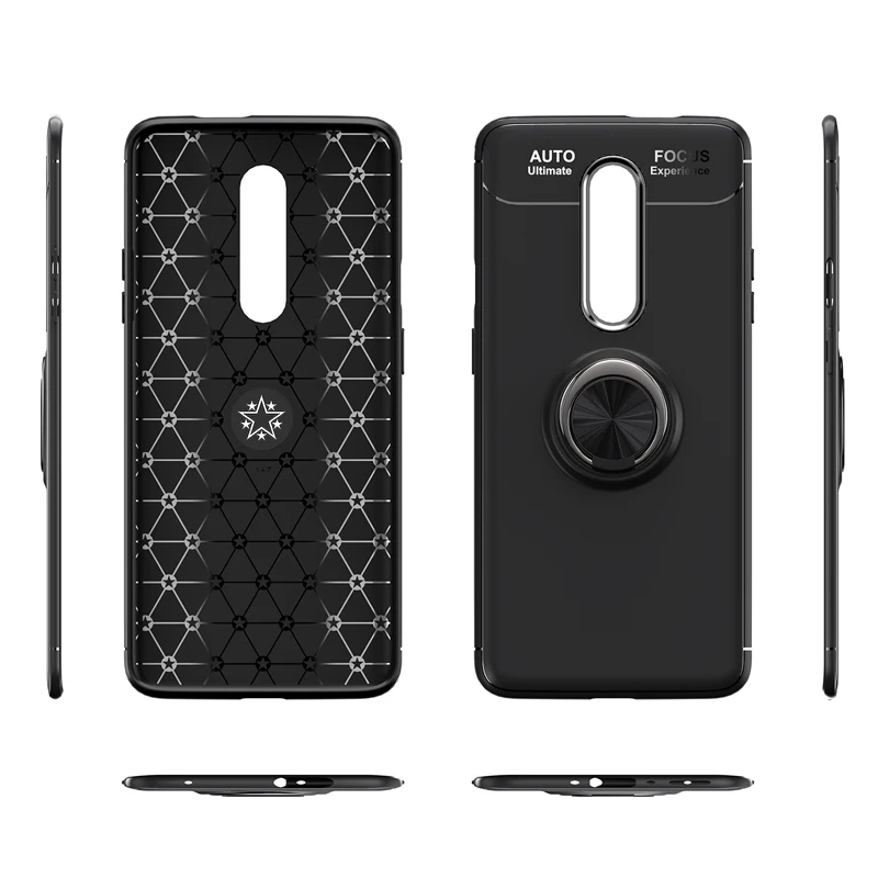 For Oneplus 7 Pro Case Rotating Finger Ring Magnetic Car Holder One plus Cover 6 6T Funda | Мобильные телефоны и