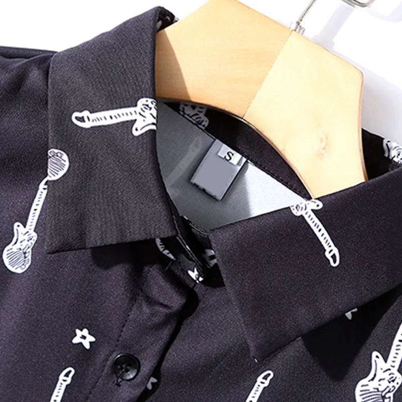 Women Casual Blouses 2019 Spring Lapel Long Sleeve Black Shirt Elegant Office Ladies Print |