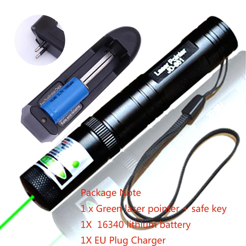 Охотничий зеленый лазерный прицел 532nm Lazer мощный 851 лазеры указка 16340 батареи +