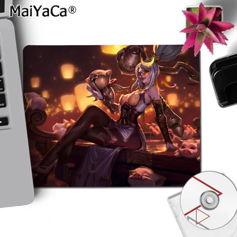 Красивое аниме MaiYaCa League of legends комфорта маленькая Мышь коврик игровой pad простой