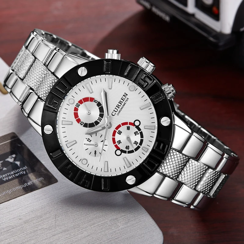 Curren 8006 Роскошные брендовые импортные кварцевые наручные часы из