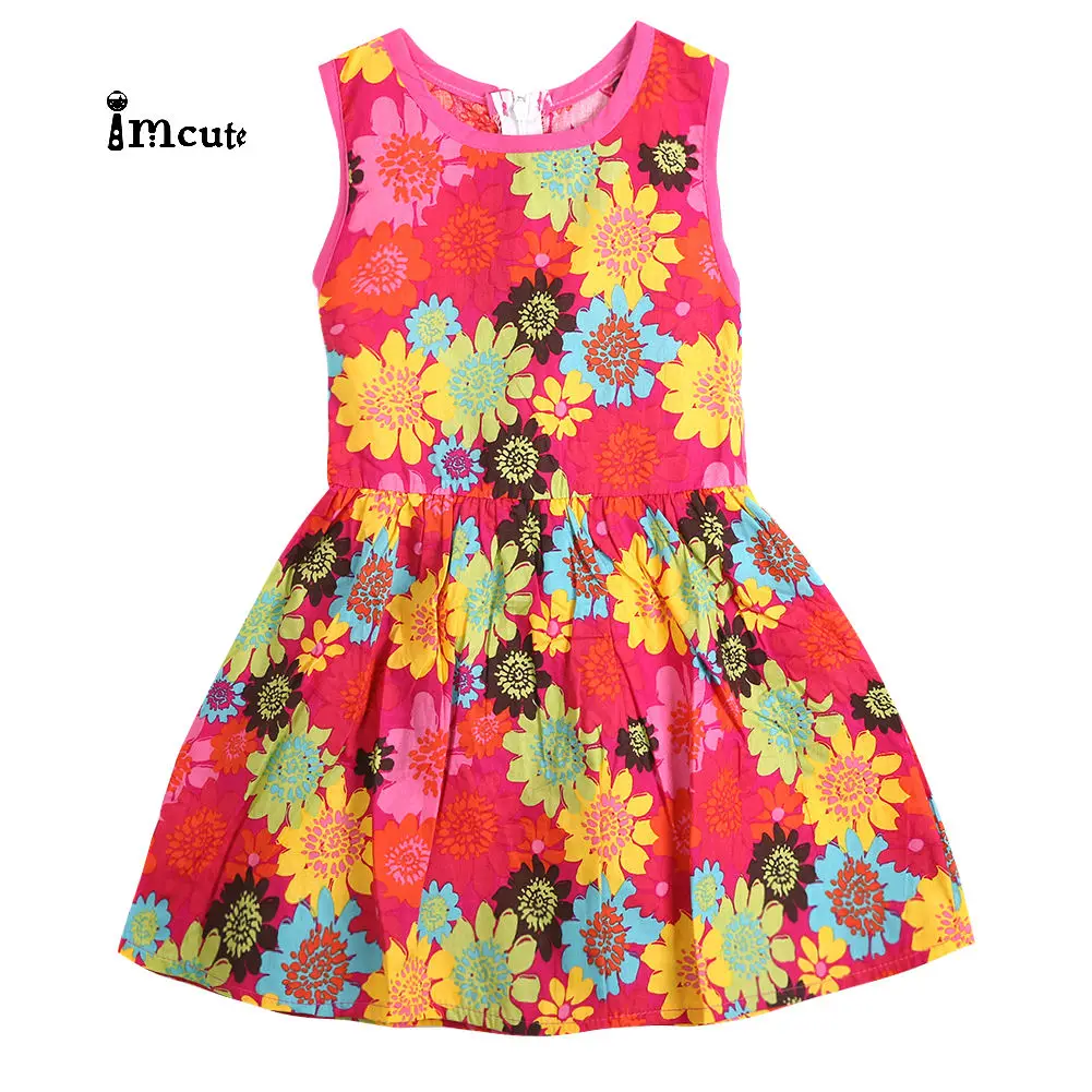 2019 New Hot Toddler Kids Girls Summer Princess Sunflower Floral Lace Pierced Party Dress Age 2-7Y | Детская одежда и обувь