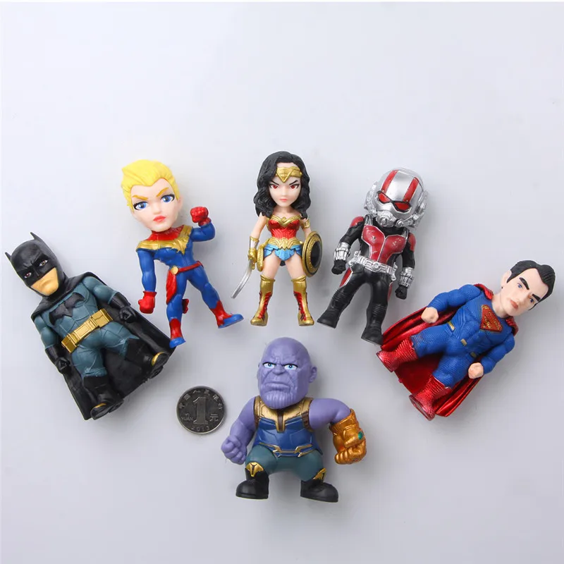 6 шт./лот marvel legends Аниме Фигурка магниты на холодильник идеальное качество аниме