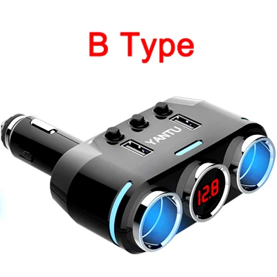 12 V-24 V автомобильный разветвитель прикуривателя Plug светодиодный USB Зарядное устройство адаптер 3.1A 100 W обнаружения для телефона MP3 DVR аксессуары - Название цвета: Белый