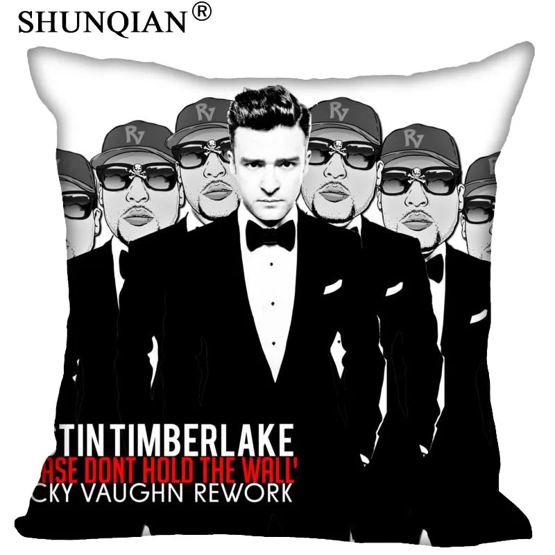 

Justin Timberlake Pillowcase Square Zippered Home Decorative Pillow Cover Wedding Custom Gift For Two Sides Printed