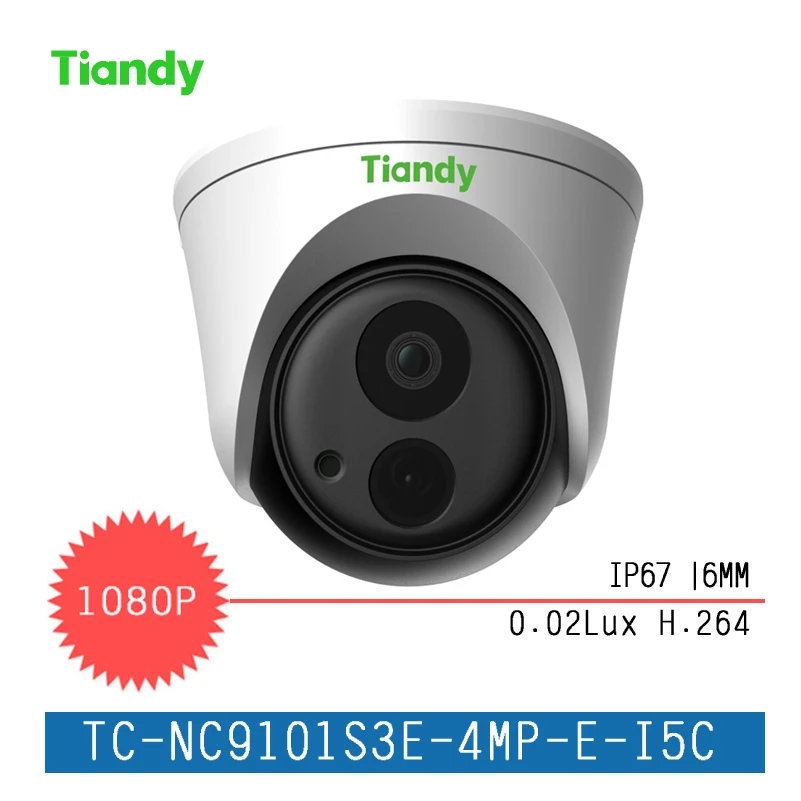 Tiandy английский прошивки H.264 tc nc9101s3e 4mp e i5c 2mp IP Камера 2.8 мм ~ 6 с переменным фокусным