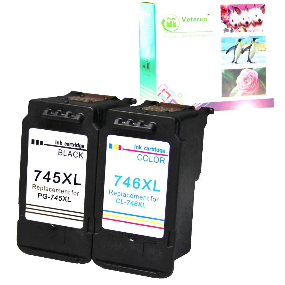 Veteran PG745 CL746 чернильный картридж совместимый с Canon PG 745 CL 746 бриллиантовый для