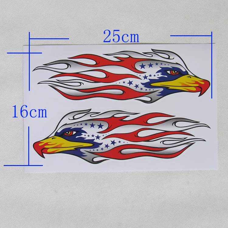 4 Styles Colour Sticker Automobile Body Printing Eagle Decal Cover Scratch Paint US FLAG EAGLE FLAME | Автомобили и мотоциклы