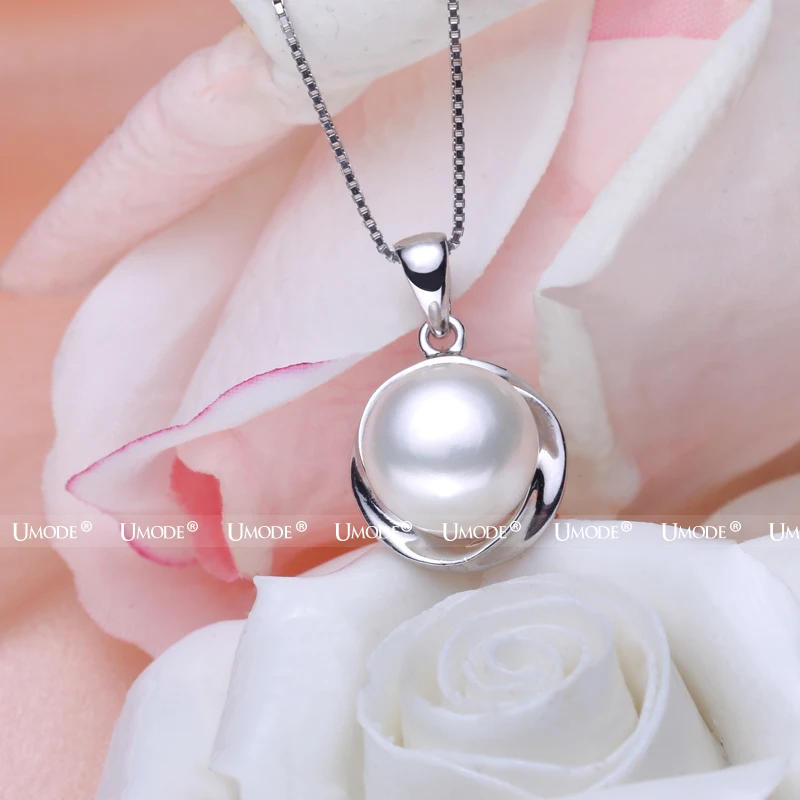 Ожерелье женское из серебра 925 пробы с натуральным жемчугом|pearl pendant necklace|necklaces for