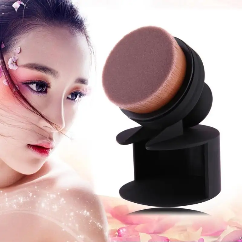 Одиночная портативная Плоская Круглая матовая Кисть для макияжа O-shape Seal Stamp Makeup beauty Foundation кисть для пудры макияж красота