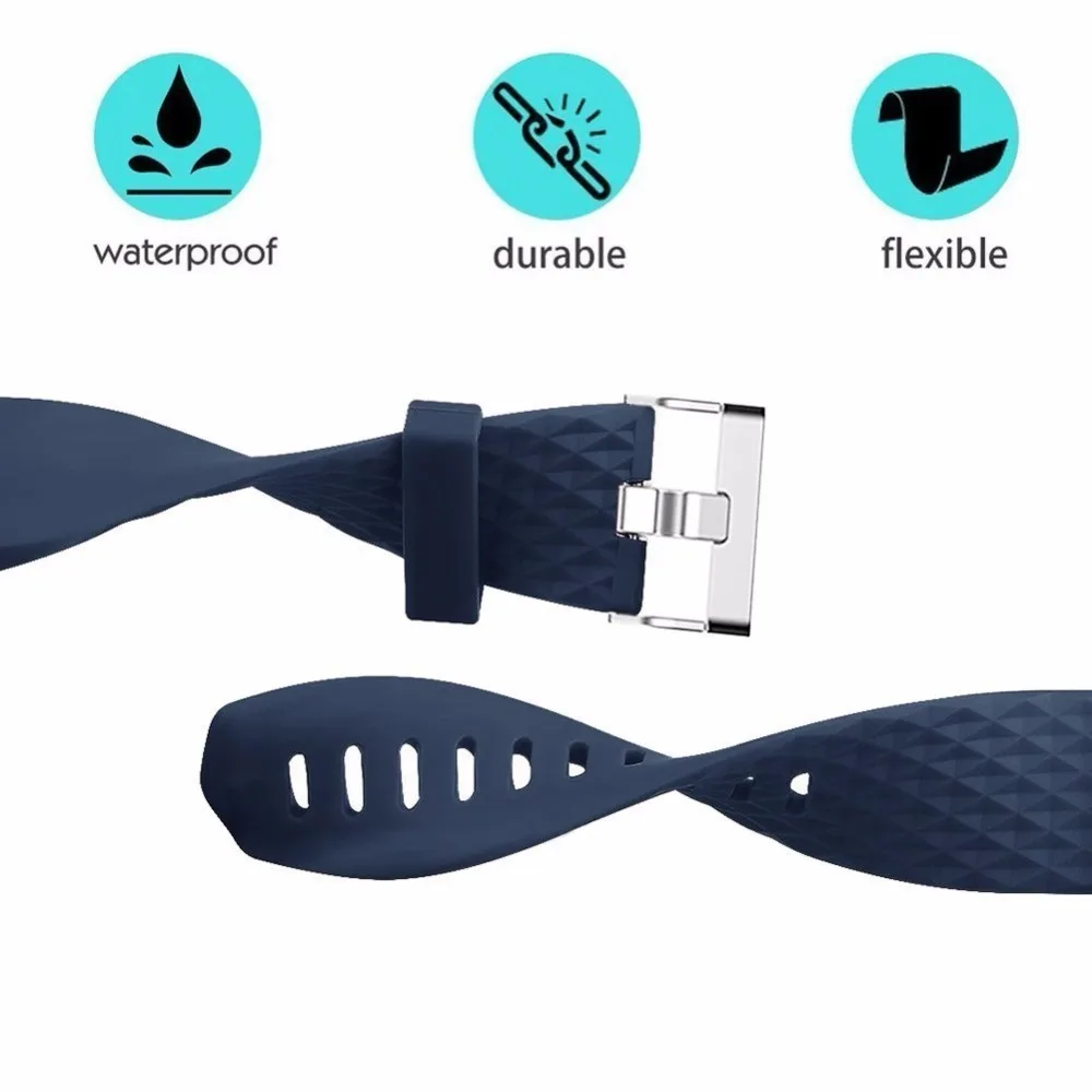 Ремешок Coolaxy 3D для браслета Fitbit Charge 2 Силиконовый сменный Браслет часов ремешок