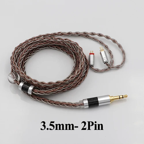 3.5mm- 0.78mm 2Pin Tripowin C8, сменный кабель для наушников с серебряной медной фольгой, Микс, кабель для обновления IEM, мишура, Серебряный провод, мишура, медный провод - Цвет: 3.5mm- 0.78mm 2Pin