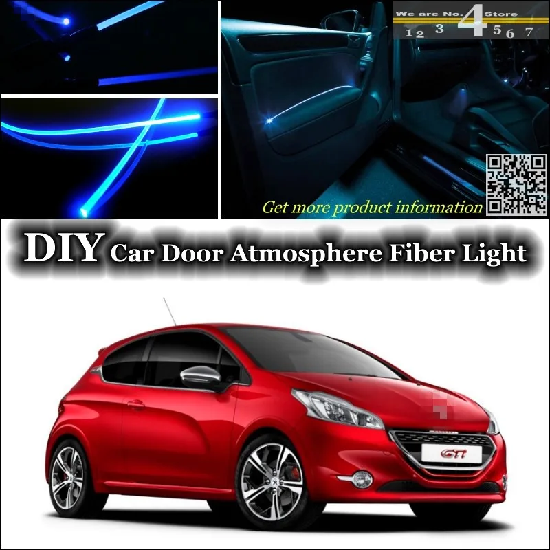Для Peugeot 208 307 306 308 301 комнатный светильник тюнинг атмосферы волоконно оптический