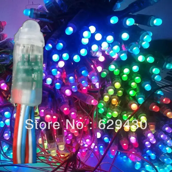Новый бренд прямая красочным 12 мм пикселей Рождественские огни RGB led пиксель свет
