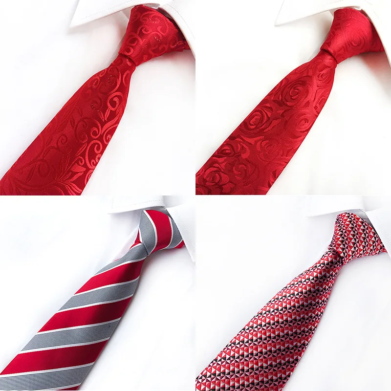

New Formal Dress, Married Men's Tie Men's Trendy 8CM Groomsmen's Wedding Tie Fashion Men's Business Casual Suit Tie Accessories