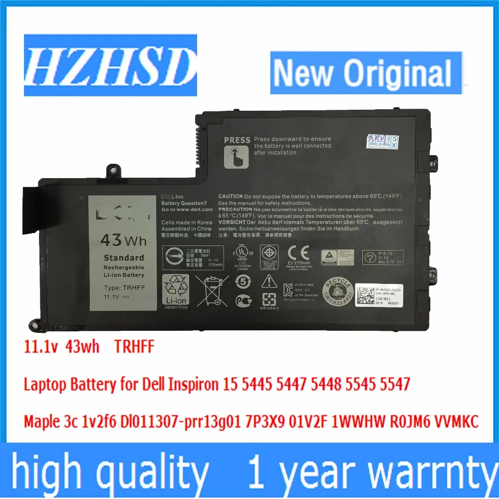 11 1 В 43wh новый оригинальный ноутбук Батарея TRHFF для Dell Inspiron 14 5447 15 5547 клен 3C 1V2F6 DL011307