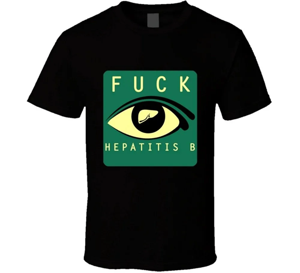2017 Моды случайные уличной Ебать Гепатита Осведомленности Футболки Хлопок С