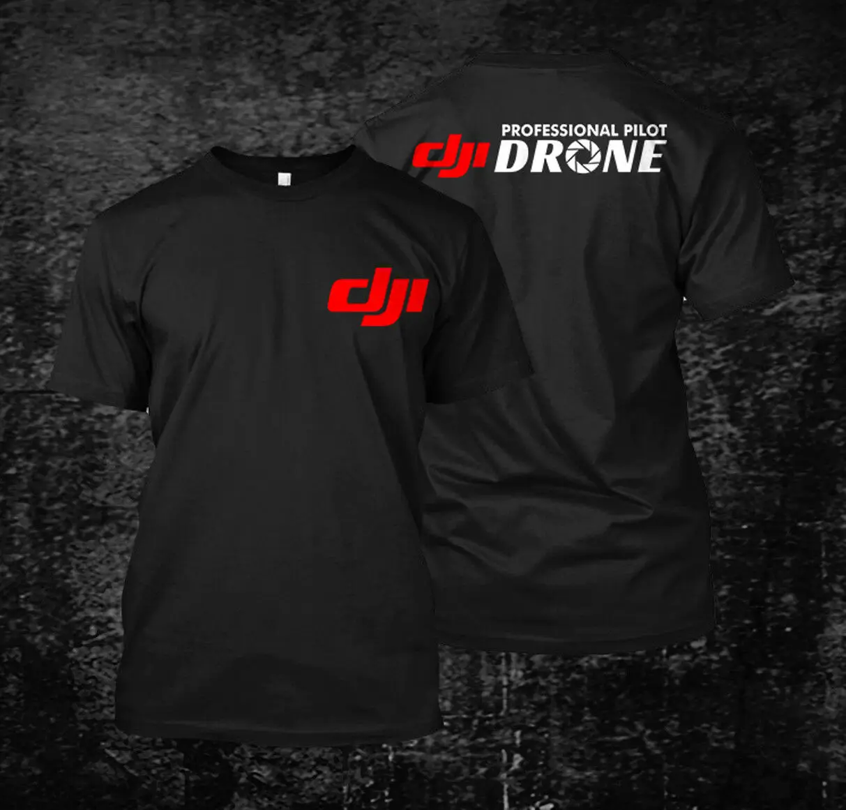 DJI professional pilot drone мужская футболка на заказ сзади и спереди летняя 2019 с круглым