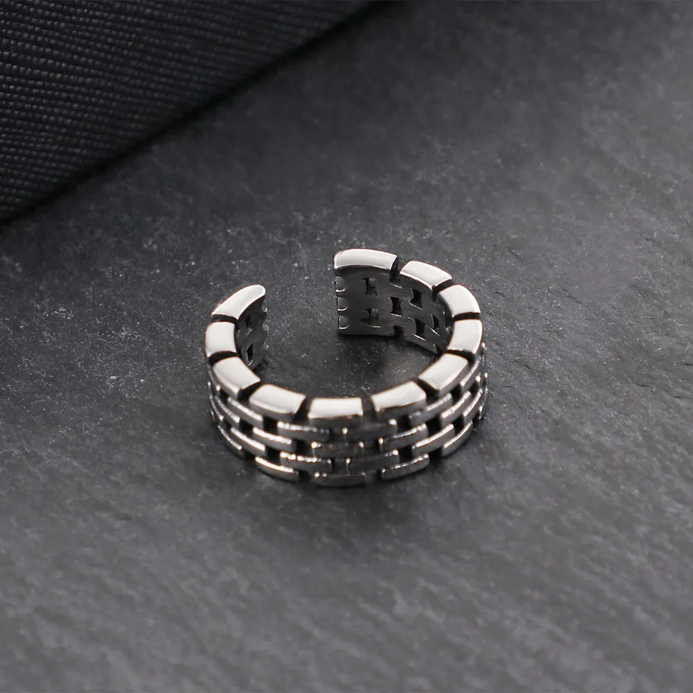 KALEN Punk Motorcycle Link Chain Rings Rock Men's Boy's Stainless Steel Cuff Vintage Geometry Jewelry Birthday Gifts | Украшения и