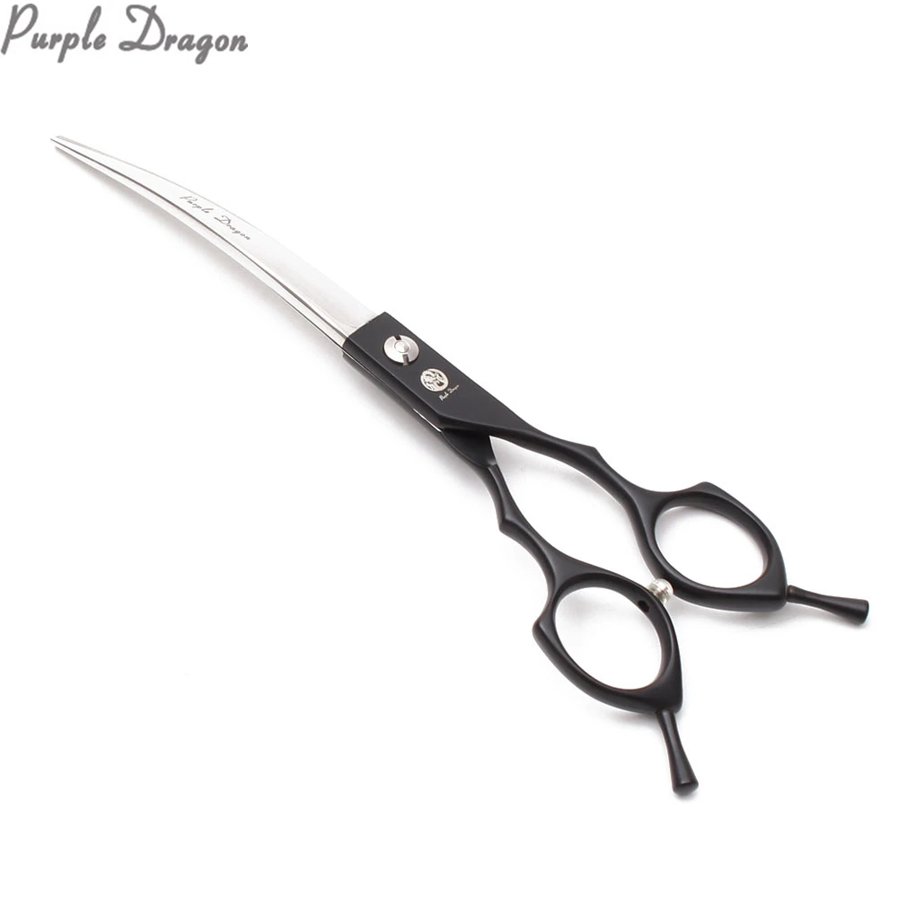 7.0&quot Purple Dragon 440C Down Curved Scissors Dog Grooming Shears Professional Pet Bend Animal Z4009 | Красота и здоровье