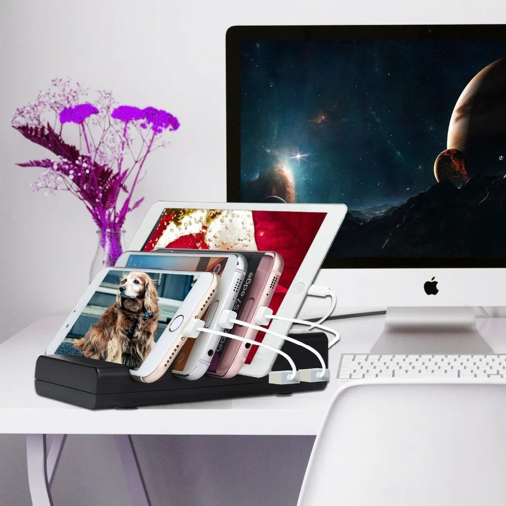 4 порта USB зарядная док станция 5 1 А подставка держатель зарядное устройство