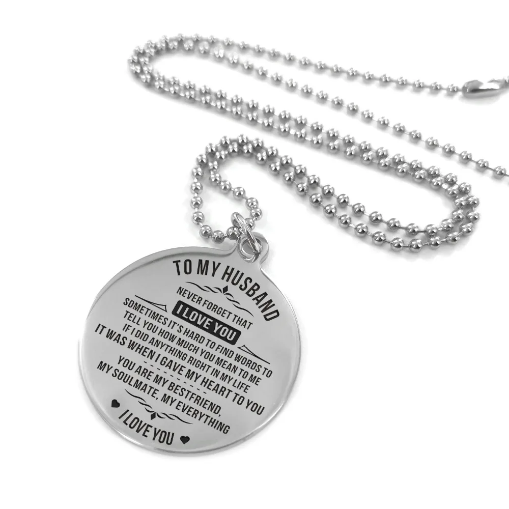 Мужское ожерелье с гравировкой подарок на день рождения годовщину|Шармы| |