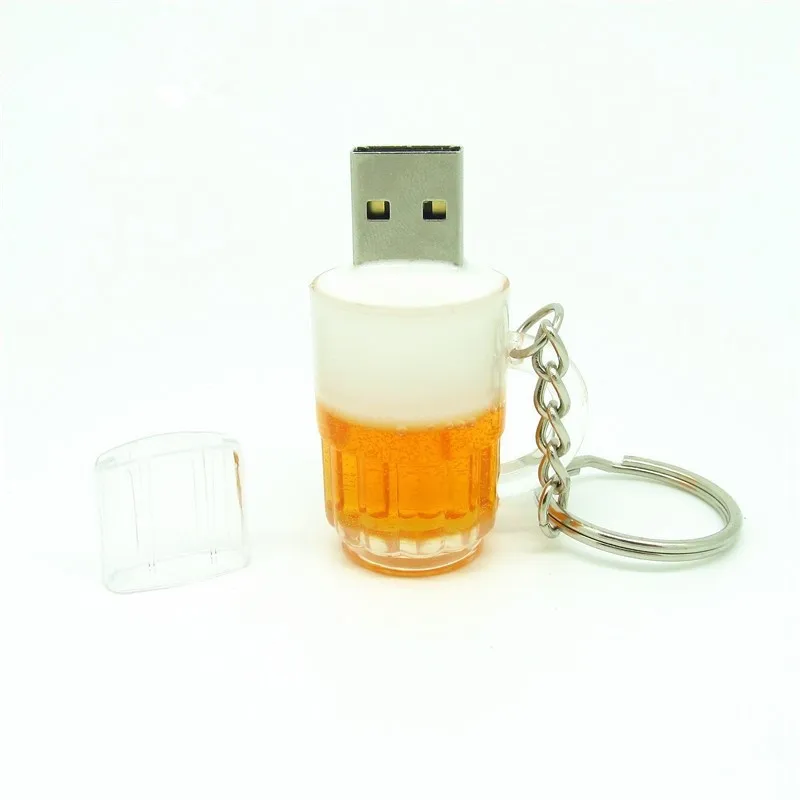 

100% real capacity usb flash drive plastic cool Beer Cup pendrive 4gb 8gb 16gb 32gb memory stick usb disk mini computer gift