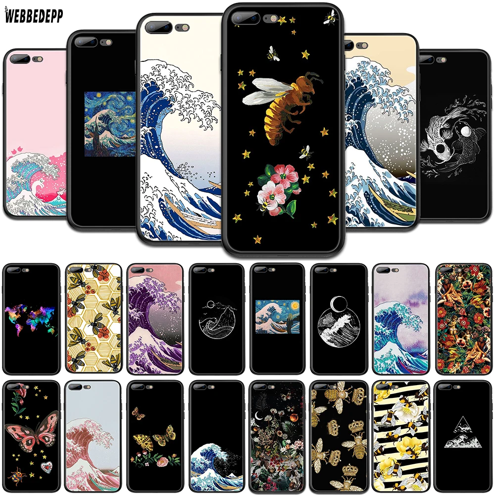 WEBBEDEPP мягкий чехол Kanagawa из японского тпу с большой волной для OPPO A1 A3S A5s A7 A37 A57 A73 A83 F5