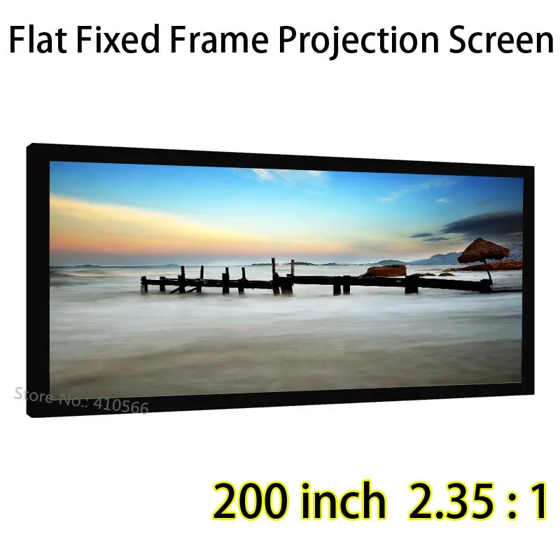 

Best Fixed Frame Projector Screen 184x78.3inch Viewable Size With 80mm Aluminum L Frames For Movie Theater