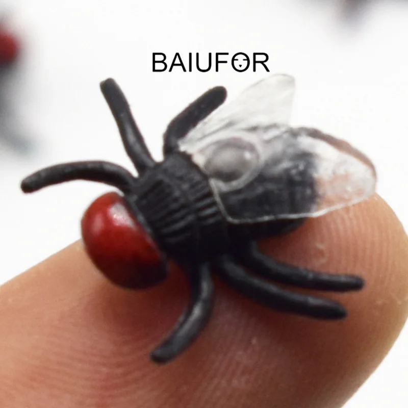 Миниатюры BAIUFOR имитация ПВХ насекомых пауков мух тараканов скорпионов