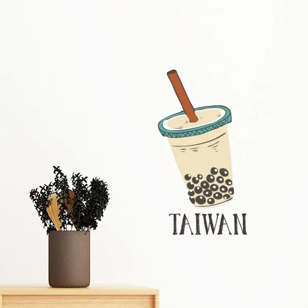 Тайвань 101 год аттракционы Будды съемные пузырьки чай закуски здание настенные