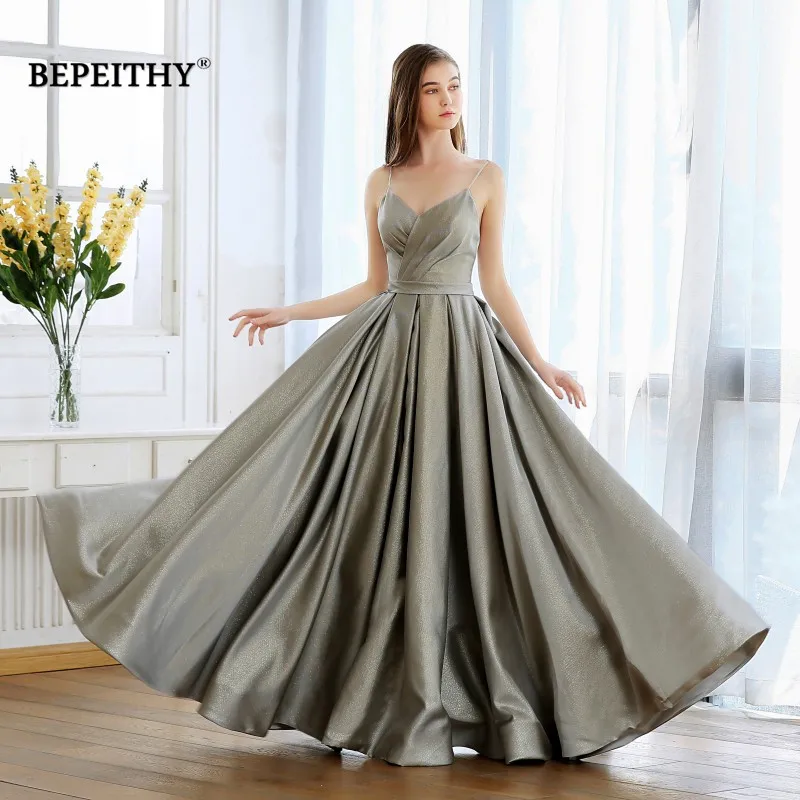 BEPEITHY Abendkleider блестящее длинное вечернее платье трапециевидной формы для