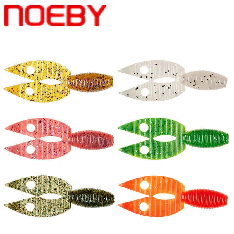 Noeby 5 шт. 96 мм 6 г креветки мягкие приманки для рыбалки ловли басов плавания