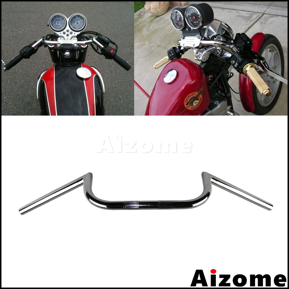 Универсальный мотоциклетный руль 1 дюйм ручки 25 мм для Harley Dyna Sposter Chrome Cafe Racer Cruiser