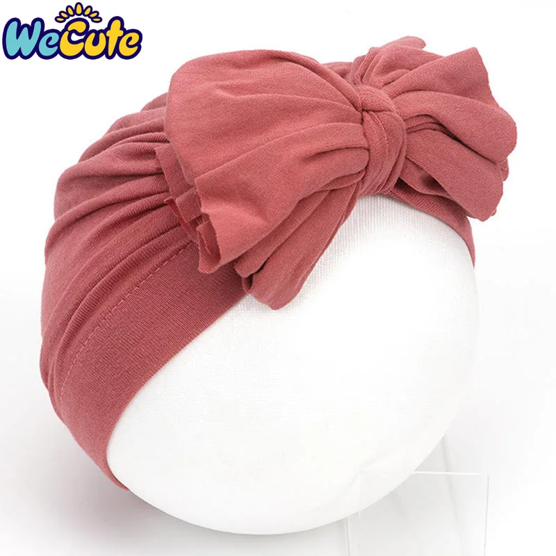 Wecute Новая модная детская шапка с бантом в 16 цветах хлопковая Удобная для
