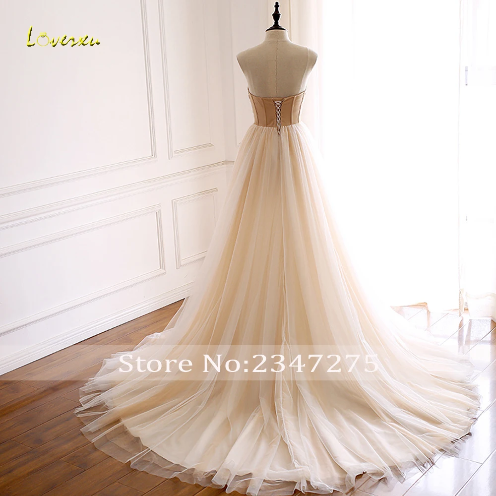 Свадебное платье без бретелек Loverxu Vestido De Noiva свадебное с открытыми плечами