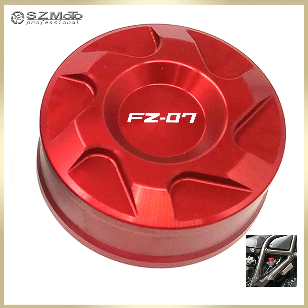 

For YAMAHA FZ-07 FZ07 FZ 07 2014-2019 2018 Rear Brake Reservoir Cover Motorcycle Master Cylinder Oil Fluid Cap With Logo