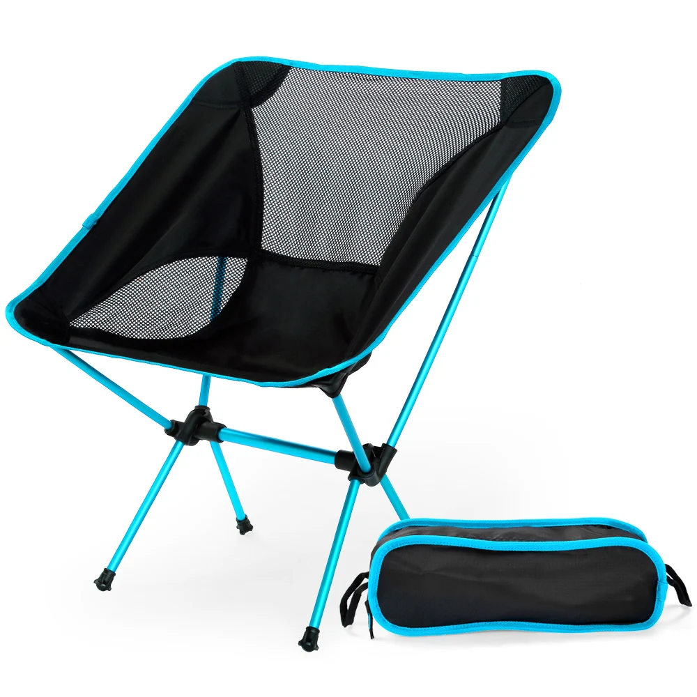 

Ultralight Aluminium Alloy Folding Fishing Chair Seat Outdoor Camping Picnic Foldable Beach Chair Load-bearing 100KG 4 Colors