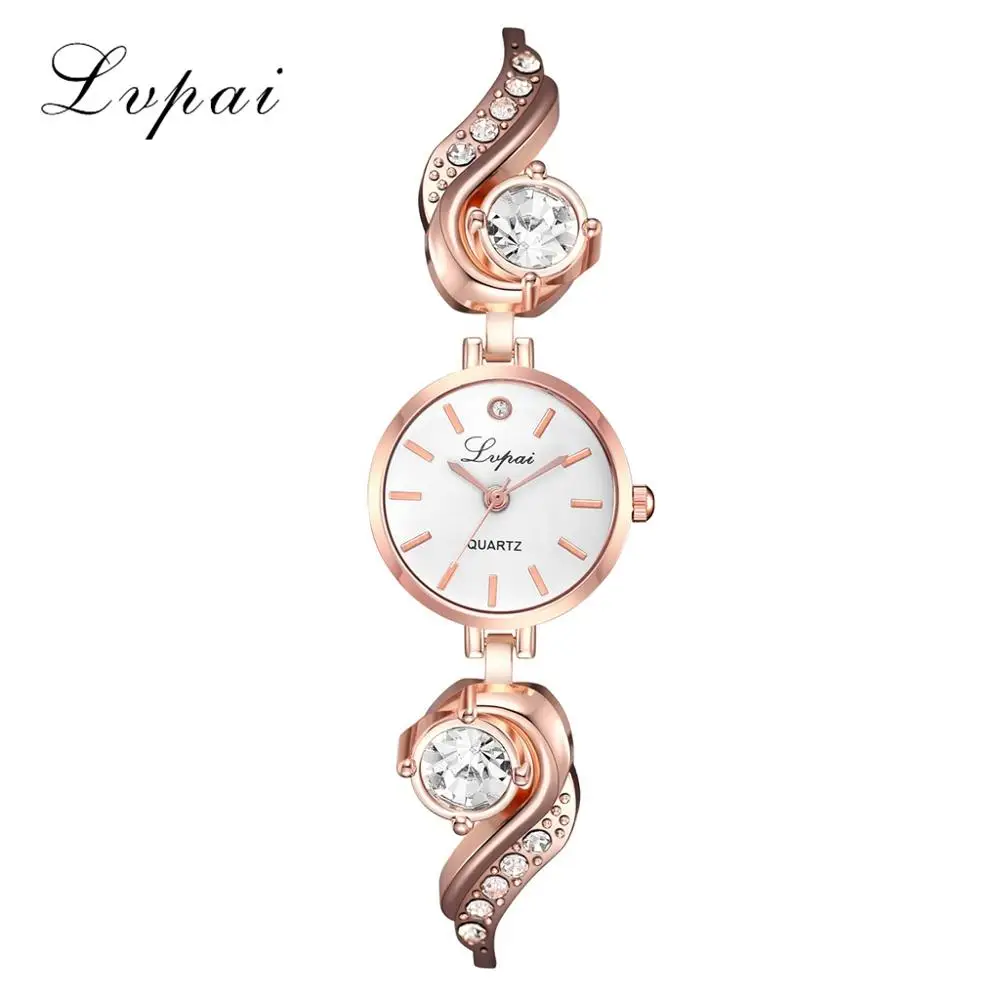 Rose Gold White Лучший бренд класса люкс со стразами часы женские кварцевые дамские часы, новое модное платье часы из розового золота с авторизацией пользователя kol saati - Цвет: Rose Gold White