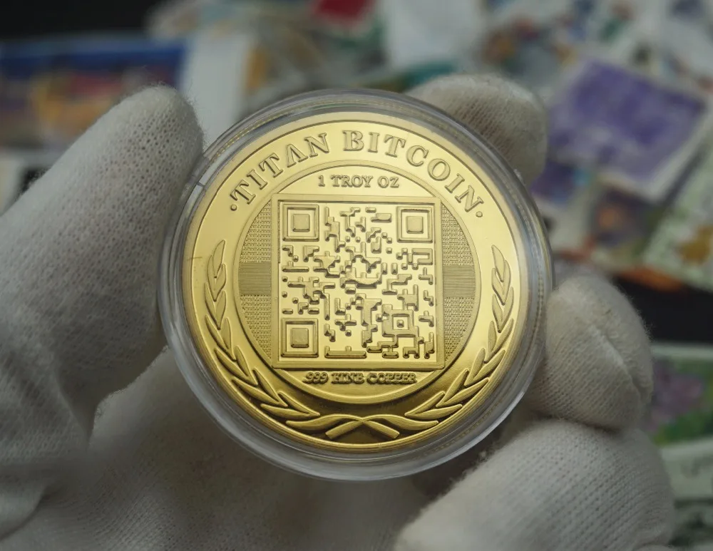 2014 TITAN One Физические Bitcoins биткоин Позолоченные Монеты МЕДАЛЬ США ВЕЛИКОБРИТАНИЯ