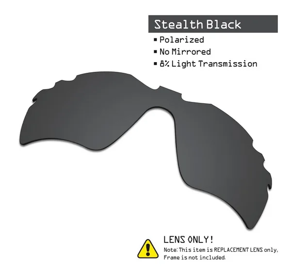 Stealth Black SmartVLT Замена поляризованных линз для Oakley радар ПУТЬ солнцезащитные очки с отверстиями-несколько вариантов - Цвет линз: Stealth Black