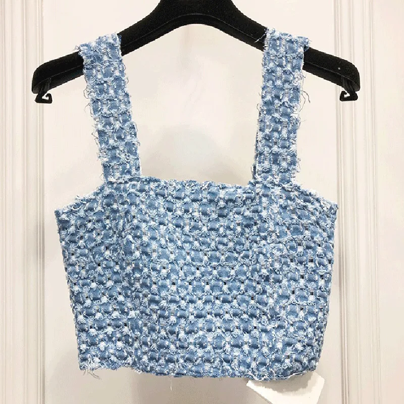 TWOTWINSTYLE летний женский костюм в стиле пэчворк с вышивкой без рукавов открытыми