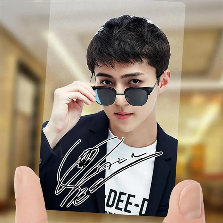 Kpop EXO The War ПВХ прозрачные фотокарты ЛОМО Baekhyun Kai матовая Фирменная Фотокарта 1 шт