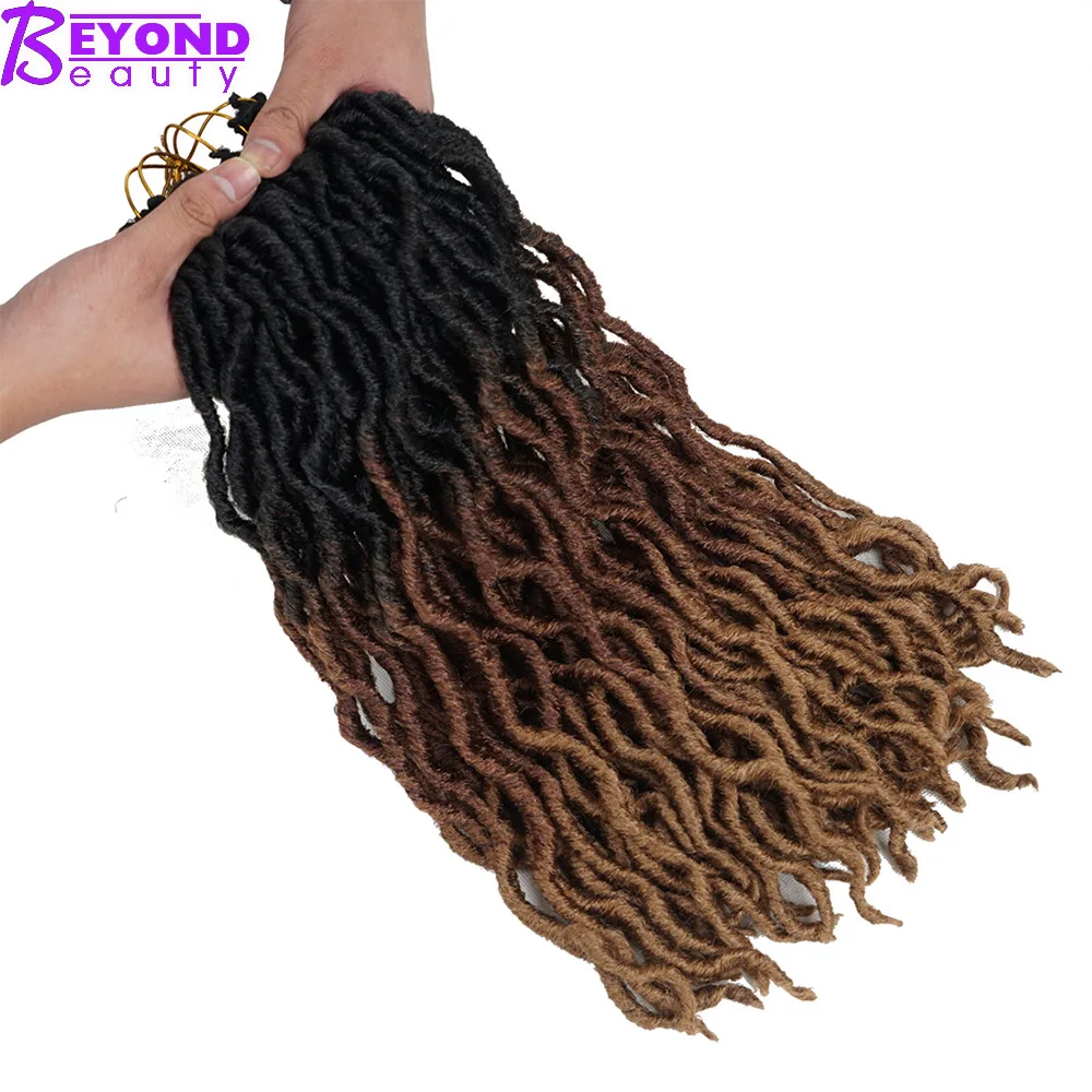 20 дюймов Faux Locs кудряшки Dread Locs Омбре плетение волос для наращивания синтетические косички для наращивания волос Locs